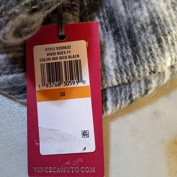 NWOT VINCE CAMUTO BRUSHED SLUB BUBBLE SLEEVE SWEATER - Picture 6 of 9